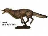 Bronze Coyote Running Statue Bronze Coyote Running Statue