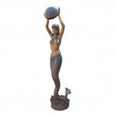 Bronze Mermaid holding Shell Bronze Mermaid holding Shell