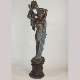 Tall Bronze Lady with Shell Fountain Tall Bronze Lady with Shell Fountain