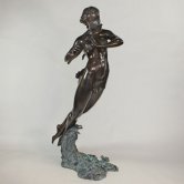 Bronze Girl on Water Play Flute Fountain Bronze Girl on Water Play Flute Fountain